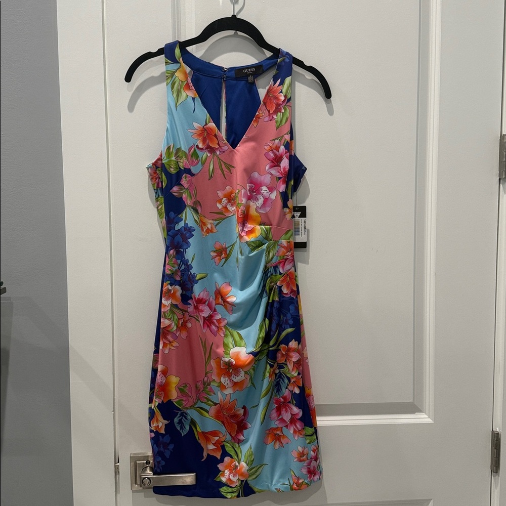 Guess Pink and Blue Floral Dress